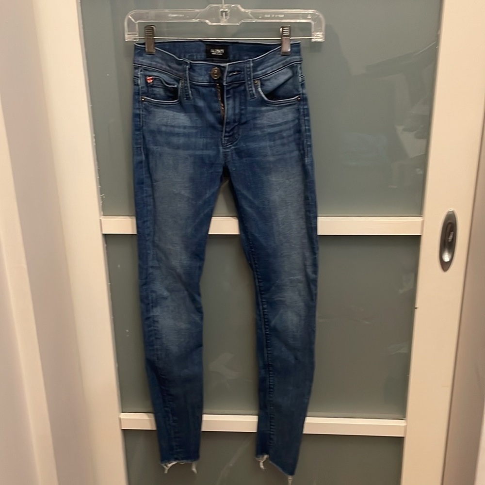 Hudson Jeans Distressed Blue Skinny Jeans, size 24